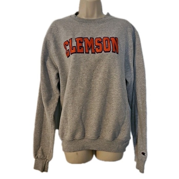 Champion Other - Champion Clemson Tigers Women's Eco Fleece Sweatshirt Size S Gray Heather